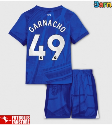 Chelsea Alejandro Garnacho #49 Hemmatröja Barn 2025-26 Kortärmad (+ Korta byxor)